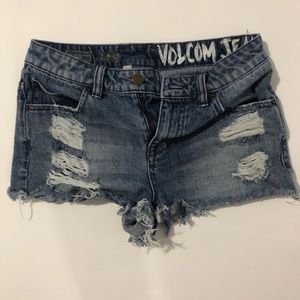 High Rise Volcom Jean Shorts size 25
